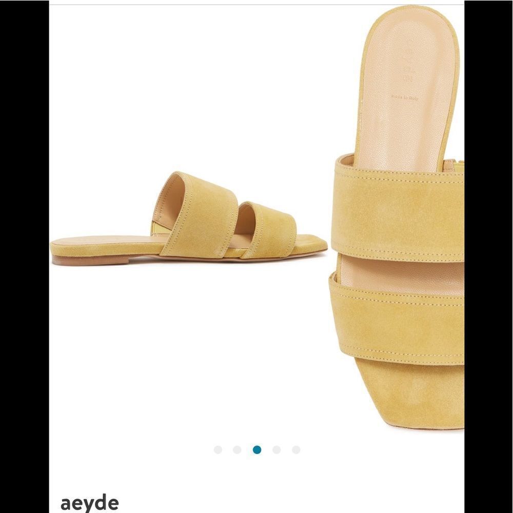 Aeyde Women’s mattea all leather slide slip-on sandal size 6, NIB